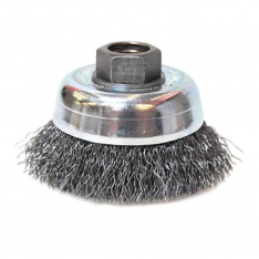 Anchor Brand 93721, Crimped Wire Cup Brush, 3 in Dia, 5/8 in-11 Arbor, 0.014 in Carbon Steel, 102-R3