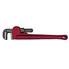 Anchor Brand 01318, Adjustable Pipe Wrench, 15° Head Angle, Drop Forged Steel Jaw, Cast Iron Handle