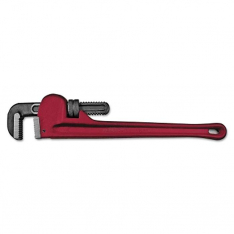 Anchor Brand 01324, Adjustable Pipe Wrench, 15° Head Angle, Drop Forged Steel Jaw, Cast Iron Handle