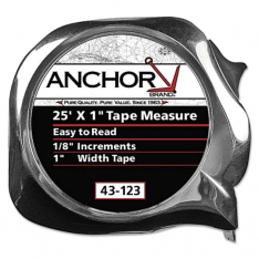 Anchor Brand 43113, Easy to Read Tape Measure, 1/2 in x 12 ft, Chrome, 103-43-113