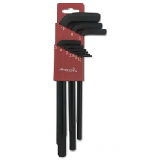 Anchor Brand 50009, Hex Key Sets with Holders, 9 per set, Metric, 103-50-009