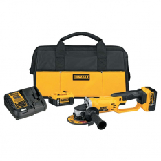DeWalt 115-DCG412P2, 20V MAX* Lithium Ion Grinder Tool Kit, 2 Batteries, Charger, Spanner Wrench, Ba