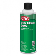 CRC 125-03080, White Lithium Grease, 16 oz Aerosol Can, 10 wt oz, NLGI Grade 2
