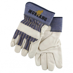 MCR SAFETY 1935XL, MUSTANG GRAIN LEATHER PALM GLOVES W/2-