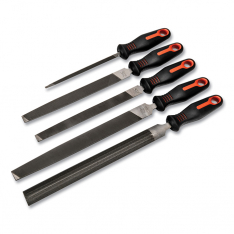 Crescent/Nicholson 183-22040HNNN, 5-Pc General Purpose File Sets with Ergonomic Handles, 6 in, 8 in,