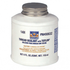 PERMATEX 230-80632, Thread Sealant with PTFE, 4 oz, Can, White