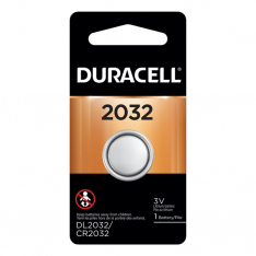 DURACELL 243-DL2032BPK, Lithium Battery, Coin Cell, 3V, 2032, 1 EA/PK