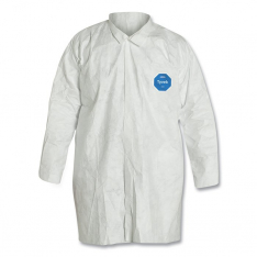 DUPONT D13398035, TYVEK LAB COAT SNAP FRONT