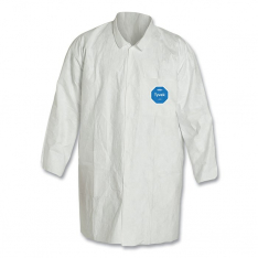 DUPONT D13493910, TYVEK LAB COAT SNAP FRONT 2 POCKETS