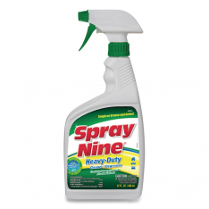 SPRAY NINE 253-26810, Heavy-Duty Cleaner+Degreaser+Disenfectant, 32 oz Flat Spray Bottle, Citrus