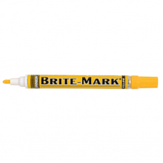 DYKEM 253-84004, BRITE-MARK Medium Permanent Paint Marker, Valve Action, Yellow