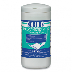 SCRUBS 253-96365, MEDAPHENE Plus Disinfecting Wipes, 1 lb 5 oz, White, Citrus