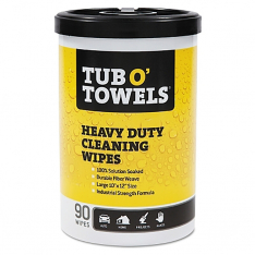 TUB O TOWELS 296-TW90, Multi-Purpose Towel, Orange, Canister, 45 oz