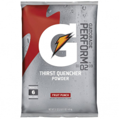 Gatorade 308-33690, G Series 02 Perform Thirst Quencher Instant Powder, 51 oz, Pouch, 6 gal Yield, F