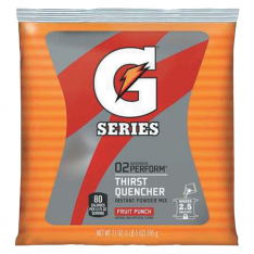 Gatorade 308-33691, G Series 02 Perform Thirst Quencher Instant Powder, 21 oz, Pouch, 2.5 gal Yield,