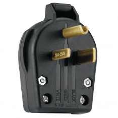 EATON CROUSE-HINDS 309-S42-SP, Plug and Receptacle, Angled Male Power Plug, Non-Grounding, Straight 