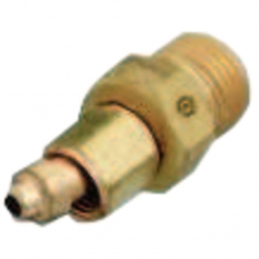 WESTERN ENTERPRISES 312-105, Brass Hose Adaptor, 200 psig, Brass, B-Size (M)/ A-Size RH (F)