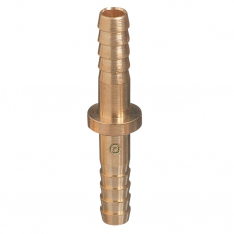 WESTERN ENTERPRISES 312-45, Brass Hose Splicer, 200 PSIG, Barb Round, 3/16 in
