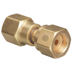 WESTERN ENTERPRISES 312-806, Brass Cylinder Adaptor, From CGA-320 Carbon Dioxide To CGA-580 Nitrogen