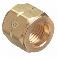 WESTERN ENTERPRISES 312-8, Hose Nut, 200 psig, Brass, B-Size