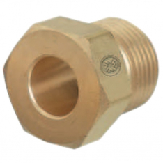 WESTERN ENTERPRISES 312-92, Regulator Inlet Nut, Argon/Helium/Nitrogen, Brass, CGA-580
