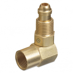 WESTERN ENTERPRISES 312-AW-407, Inert Arc Hose and Torch Adaptor, 200 psig, Brass, B-Size 5/8 in-18 