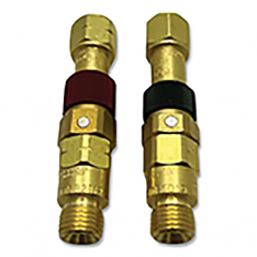 WESTERN ENTERPRISES 312-QDB10, Quick Connect Set, Torch-to-Hose, Brass, QDB11/QDB12, Fuel Gas/Oxygen