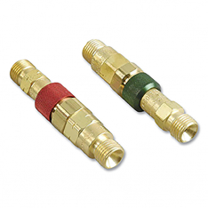 WESTERN ENTERPRISES 312-QDB20, Quick Connect Set, Hose-to-Hose, Brass, QDB21/QDB22, Fuel Gas/Oxygen