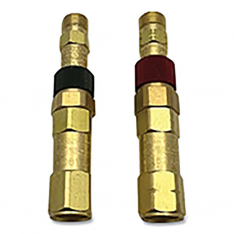 WESTERN ENTERPRISES 312-QDB30, Quick Connect Set, Regulator-to-Hose, Brass, QDB31/QDB32, Fuel Gas/Ox