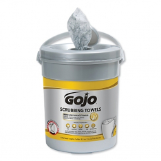 Gojo 315-6396-06, Scrubbing Wipes, Citrus, Bucket, 72 Wipes