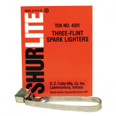 GC FULLER 322-4501, Shurlite Spark Lighter, Three-Flint Lighter with Attached Flints