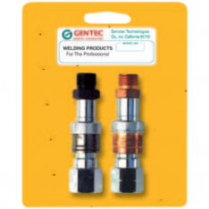 GENTEC 331-QC-RHPRSP, Quick Connector Set, Regulator-to-Hose, Steel/Brass, Fuel/Oxygen, B-Size 9/16 