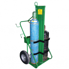 Saf-T-Cart 339-552-16FW, 400 Series Cart, Holds 2 Cylinders, 9-1/2 in to 12-1/2 dia, 16 in Pneumatic