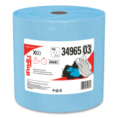 KIMBERLY-CLARK PROFESSIONAL 412-34965, WYPALL X60 TERI WIPERS JUMBO ROLL BLUE 1100