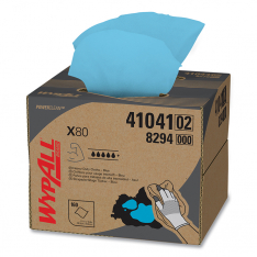 KIMBERLY-CLARK PROFESSIONAL 412-41041, WYPALL X80 BLUE WIPER 160 SH/BX 11.1" X 16.8"