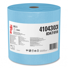 KIMBERLY-CLARK PROFESSIONAL 412-41043, WYPALL X80 SHOP PRO CLOTH TOWEL BLUE 475/ROLL