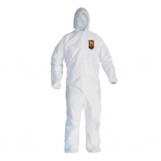 KLEENGUARD 49116, XXX-LARGE WHITE KLEENGUARD COVERALL ZIPPER FRON