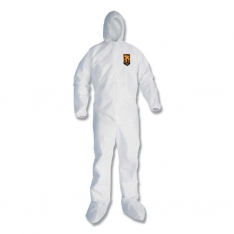 KLEENGUARD 49127, KLEEN GUARD A20 COVERALL4XL WHT ZIP FRONT HD BT