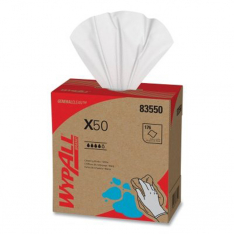 KIMBERLY-CLARK PROFESSIONAL 412-83550, (BOX/176) WYPALL X50 WIPERS WHITE 8.34" X 12.5"