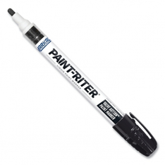 Markal 434-96823, PAINT-RITER VALVE ACTION Paint Marker, Black, 1/8 in Tip, Medium