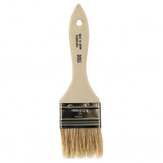 LINZER 449-1500-2, White Chinese Bristle Paint Brush, 5/16 in Thick x 2 in W, Wood Handle