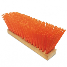 Magnolia Brush 455-1316-O, OSHA-Orange Plastic Street Broom, 16 in Hardwood Block, 5 in Trim L, OSHA