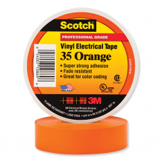 Scotch 500-108696, Vinyl Electrical Color Coding Tape, 35, 3/4 in W x 66 ft L, Orange