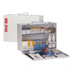 FIRST AID ONLY 90572, 2 SHELF FIRST AID ANSI A+ METAL CAB  WITH MEDS