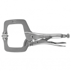 Irwin 586-18SP, Locking C-Clamps with Swivel Pads, Jaw Opens to 8 in, 18 in Long