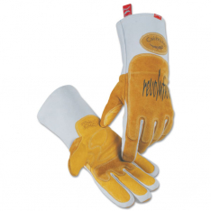 Caiman 607-1812-XL, 1812 revolution Pig Grain FR Cotton Fleece Lined MIG/Stick Welding Gloves, Pig G