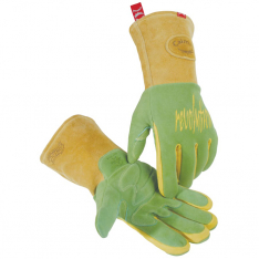 Caiman 607-1816-L, 1816 revolution Deerskin FR Foam Fleece Lined MIG/Stick Welding Gloves, Large, Gr