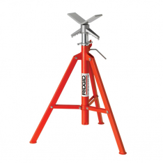 RIDGID 632-56662, V-Head Pipe Stand, VJ-99, High, 28 in to 52 in Adjustment Height, 12 in Pipe Cap.,