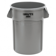 Rubbermaid Commercial 640-FG264360GRAY, BRUTE Round Container without Lid, 44 gal, Heavy-Duty Plasti