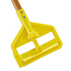 Rubbermaid Commercial 640-FGH116000000, Invader Side Gate Wet Mop Handle, 60 in, Hardwood, Yellow